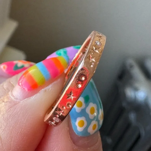 Pieces of Starr 14k Rose Gold Celestial Slice Ring - Picture 6 of 17